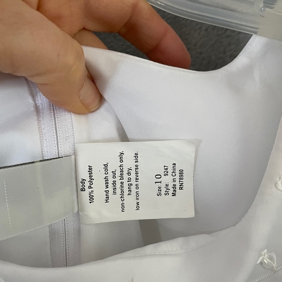 Allie Wade white girls formal dress - Picture 5 of 6